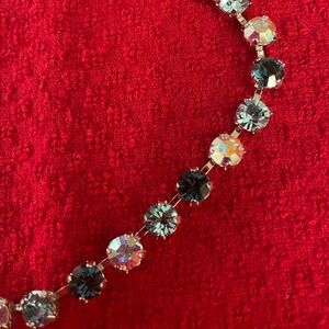 Swarovski Silver and Black Crystal Necklace Elegant Design